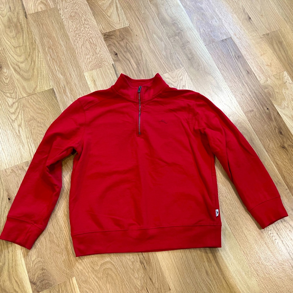GORGEOUS Red Tommy Bahama half zip pullover
